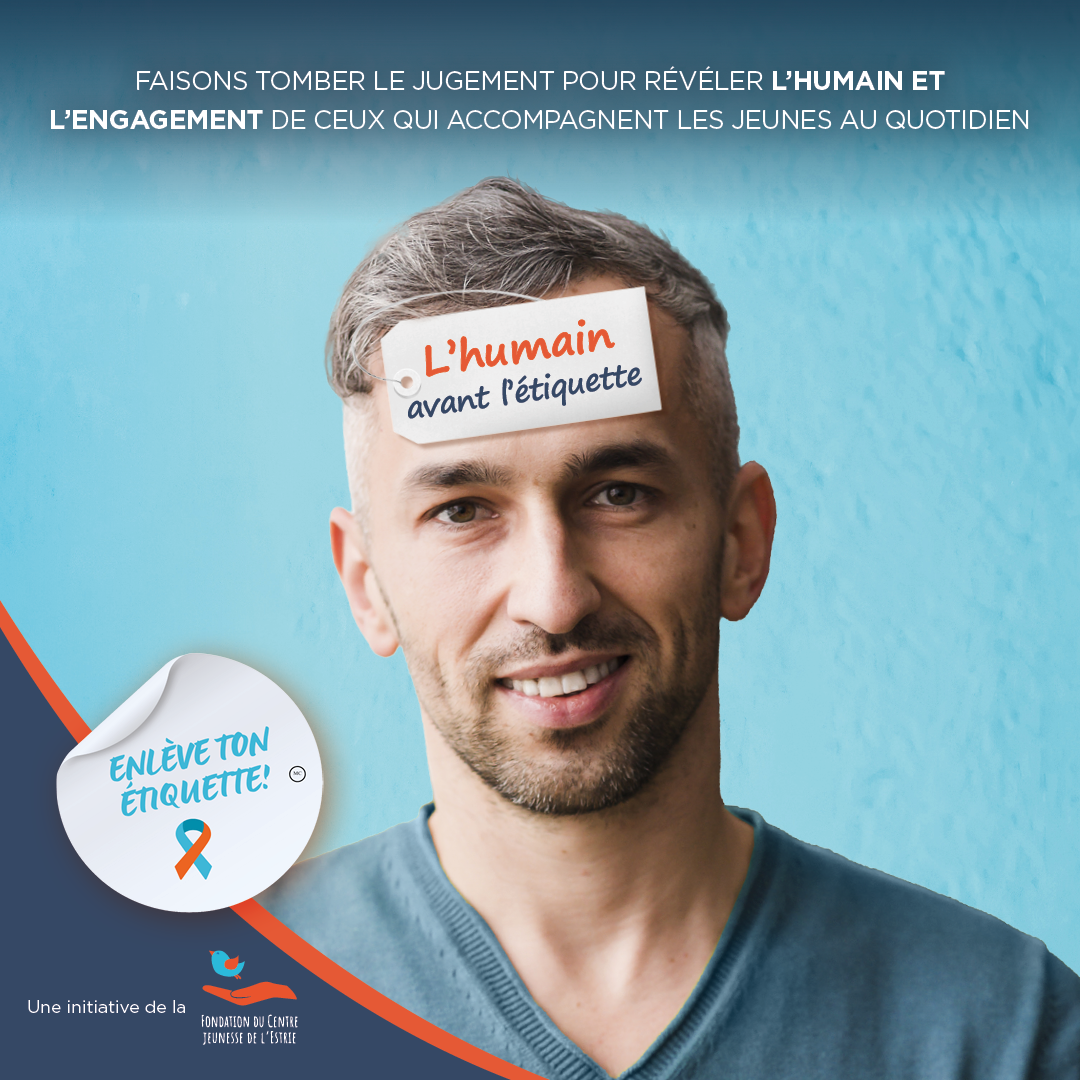 Enleve ton etiquette_Intervenant Homme Mouvement Ensemble, enlevons l'étiquette - Portez fièrement le ruban de la sensibilisation aux stigmas des enfants de la DPJ et de leurs intervenants