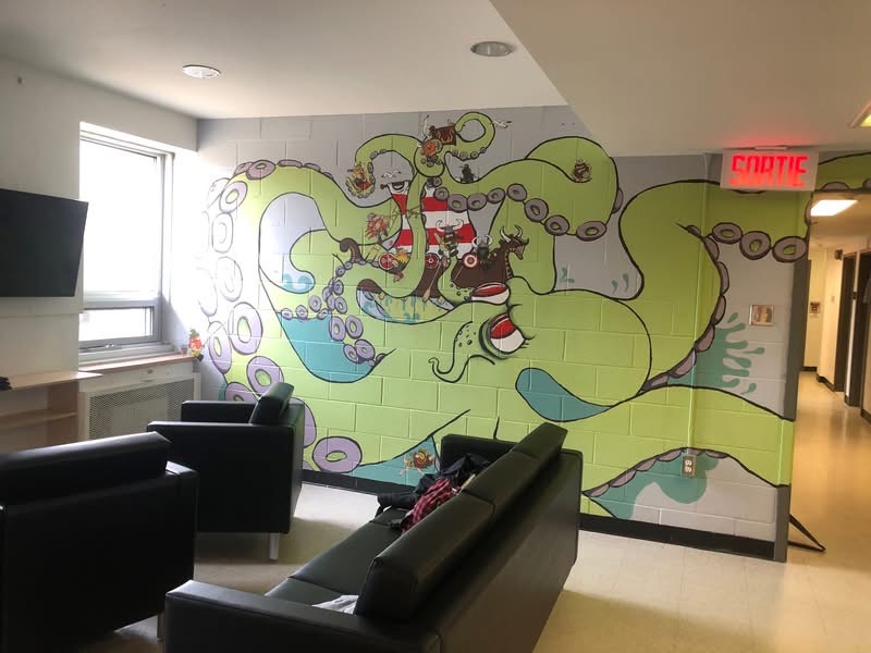 Murale – Unité L’Intervalle - Projets et initiatives de la Fondation du Centre Jeunesse de l'Estrie